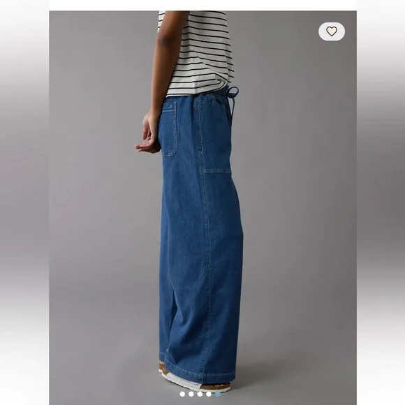 AMERICAN EAGLE Dreamy Drape Linen-Blend Pull-On Pant - Picture 3 of 6